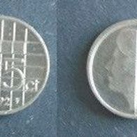Münze Holland: 25 Cent 1992