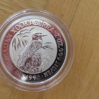 Kookaburra Münze 1992 / 2 Unzen Silber Australien