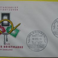 Saar - 1956 - FDC Brief - MiNr. 369 Tag der Briefmarke / Hilbringen - anschauen !