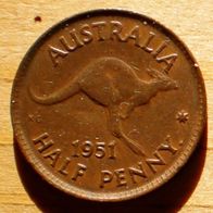 Half Penny 1951 Australien