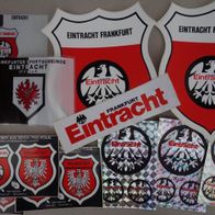 Eintracht Frankfurt Vintage 1970er Jahre Aufkleber & Fähnchen Sticker SGE
