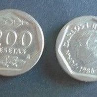 Münze Spanien: 200 Pesetas 1986