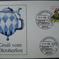 AK / PK - Postkarte - Oktoberfest 1982 - München - Sonderstempel - MiNr. 1097