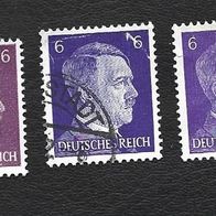 Deutsches Reich Freimarken " Hitler " Michelnr. 785 o Verschiedene Farbtöne