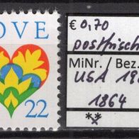 USA 1987 Grußmarke MiNr. 1864 postfrisch