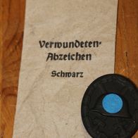 Original Verwundeten Abzeichen in Schwarz 2. Form m. Tüte Top Zustand (1)