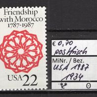 USA 1987 200 Jahre diplomatische Beziehungen mit Marokko MiNr. 1934 postfrisch