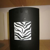 Zierkerze Zebra - Oval - 220 x 150 x 80 mm -OVP