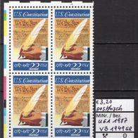 USA 1987 200. Jahrestag der Unterzeichnung der Verfassung VB MiNr. 1949 postfrisch ER