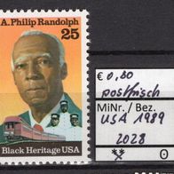 USA 1989 Schwarzamerikanisches Erbe: A. P. Randolph MiNr. 2028 postfrisch