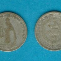 Guatemala 10 Centavo 1944 Silber Auflage nur 155 000 Stück RAR