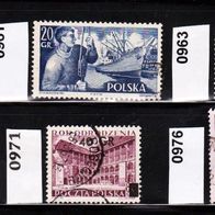 Pol020-Polen Mi. Nr. 937 + 961 + 963 + 969 + 971 + 976 o <