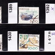 Por020-Portugal Mi. Nr. 1388+ 1389 + 1392x + 1429 + 1430 + 1478-I o <