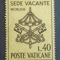 Briefmarke Vatikan: 1963 - 40 Lire - Michel Nr. 430