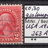 USA 1922 Freimarke: Persönlichkeiten und Landesmotive MiNr.263 A gestempelt -1-