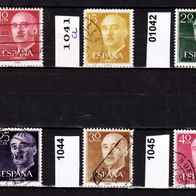 Sp007- Spanien Mi. Nr. 1040 + 1041a + 1042 + 1043 + 1044 + 1045 Gener. Franco o <