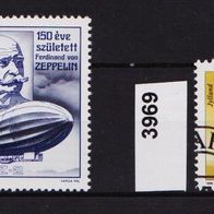 Un235 - Ungarn Mi. Nr. 3942 + 3969 Zeppelin / Segelschiffe o <