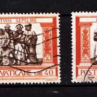 Va003 - Vatikan Mi. Nr. 353 (2x) Werke der Barmherzigkeit "Tote begraben" o <