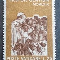 Briefmarke Vatikan: 1969 - 25 Lire - Michel Nr. 550