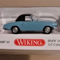 Wiking 1:87 BMW 1600 GT Cabriolet geschlossen hellblau in OVP 0187 49 (2012)