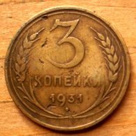 3 Kopeken 1931 Sowjetunion