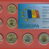 Andorra 2014 SET Essai-Pattern-Probe Probeprägung - 8 Münzen 1c-2 Eros