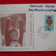 Sonderblatt Rosi Mittermaier - Olympia-Siegerin 1976 - Deutsche Post, 10 Pfennige