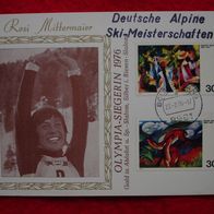 Sonderblatt Rosi Mittermaier - Olympia-Siegerin 1976 - Deutsche Post, 60 Pfennige (30