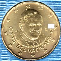 2 10 oder 20 Euro Cent Vatikan 2010 Benedikt XVI unc. Benedict XVI