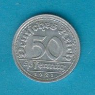 Deutsches Reich 50 Pfennig 1921 J