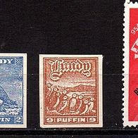 Vi013-Vignetten Briefmarken - Lundy (Insel in England) - 4 Werte * * <