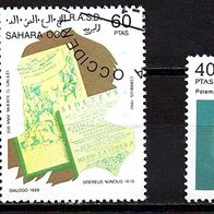 Vi017-Vignetten Briefmarken - Sahara OCC -3 Werte o <