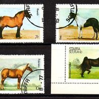 Vi025-Vignetten Briefmarken -Staffa - 4 Werte - Pferde o <