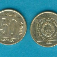 Jugoslawien 50 Dinara 1988 Neu