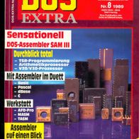 Sammler DOS Extra 1989 Nr. 8 Nostalgie PC Technik Daten