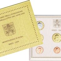 Vatikan Kursmünzensatz St 2009 komplett Blister, Porträt Papst Benedikt XVI.