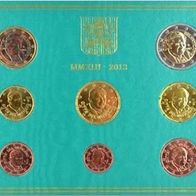 Vatikan Kursmünzensatz St 2013 komplett Blister, Letzter !! mit Papst Benedikt XVI.