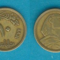 Ägypten 10 Milliemes 1958