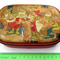 schöne alte Blechdose * Bonbondose oval * Walt Disney * 7 Zwerge * ca. 16,5 x 11 x 5