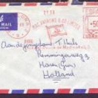 Spanien Luftpostbrief gel.1965 (a37)