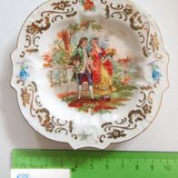 Porzellan Zierteller * Konfektteller Ø 10 cm Motiv aus dem Barock oder der Romantik