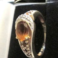 edler Schmuck * 375er Gelbgold 9 Karat * Ring Gr.17 mit Citrin