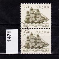 Pol024-Polen Mi. Nr. 1471 - 2-fach - Segelschiffe o <