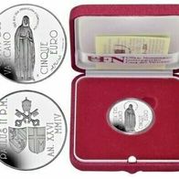 Vatikan 5 + 10 Euro 2004 Silber PP/ Proof Madonna / Papst Johannes Paul II.