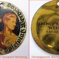 kleines Blechschild / Messing 1920 * Allgemeiner deutscher Spielplatz Werbetag