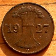 1 Reichspfennig 1927 D