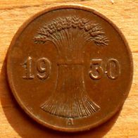 1 Reichspfennig 1930 A