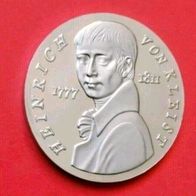 5 DDR Mark PP Münze Heinrich von Kleist von 1986, nur 4000 in PP