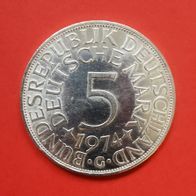 5 DMark Silberadler - Heiermann 1974 G Münze in 625er Silber