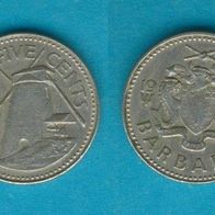 Barbados 25 Cents 1978